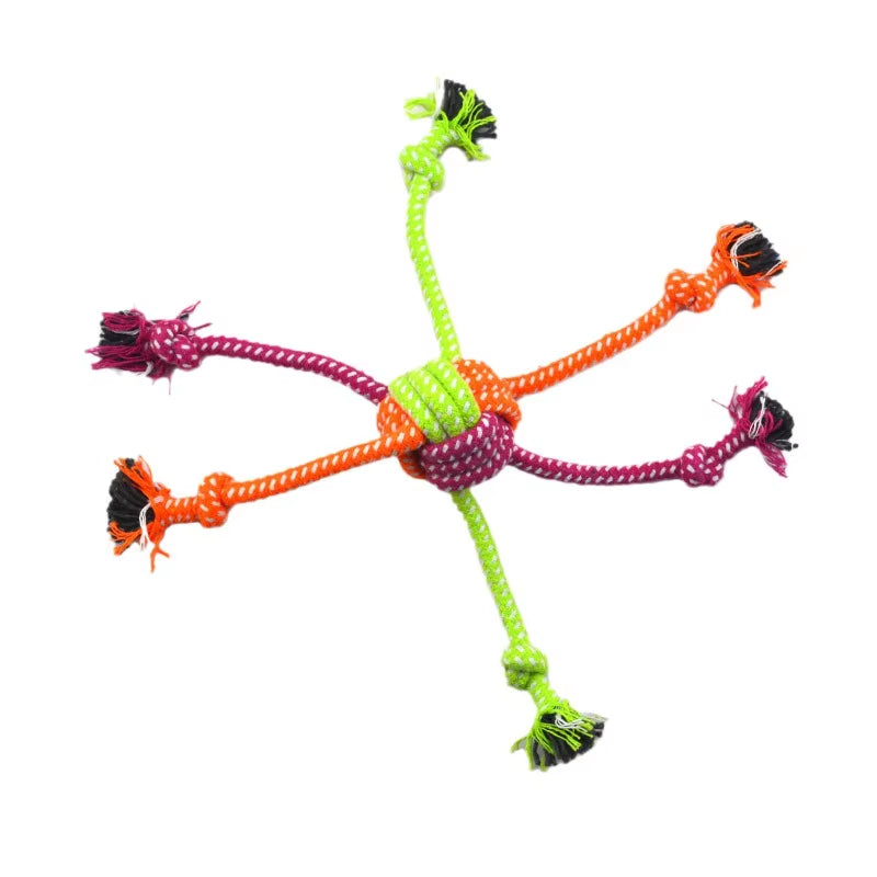 Durable Dog Rope Toy Teeth Cleaning Pet Interactive Chewing Dog Toy Outdoor Training Puppy Bone Knot Rope Pet Products