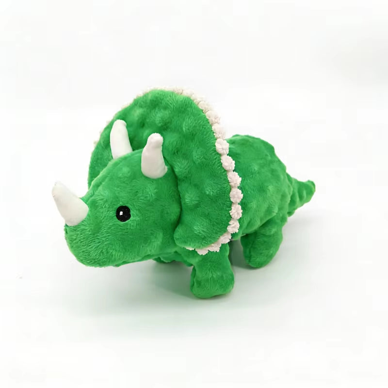 Pet Dinosaur Indestructible Plush Dog Play Toy Cartoon with Squeaker Safe Large Dog Cute Animal Supplies Tough Toys Resistant