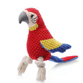 New Plush Parrot Toy with Knots to Chew and Grind Teeth, Interactive Fun for Pet Dogs