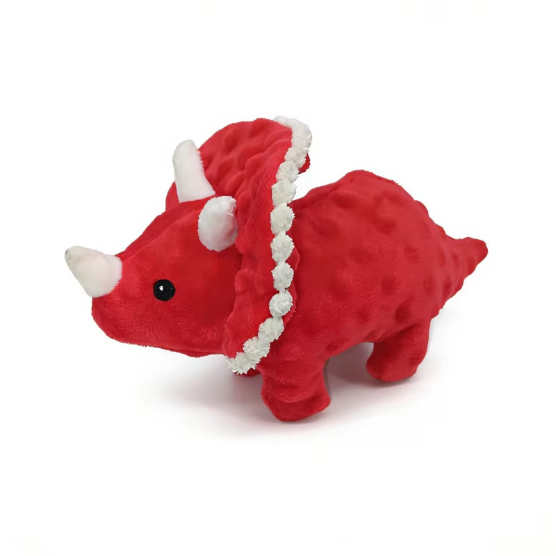 Pet Dinosaur Indestructible Plush Dog Play Toy Cartoon with Squeaker Safe Large Dog Cute Animal Supplies Tough Toys Resistant